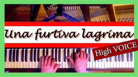 Una Furtiva Lagrima Karaoke Piano Accompaniment L Elisir D Amore