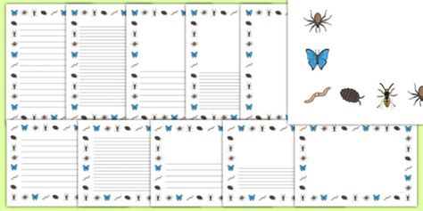 Minibeasts Page Borders Small Images Teacher Made