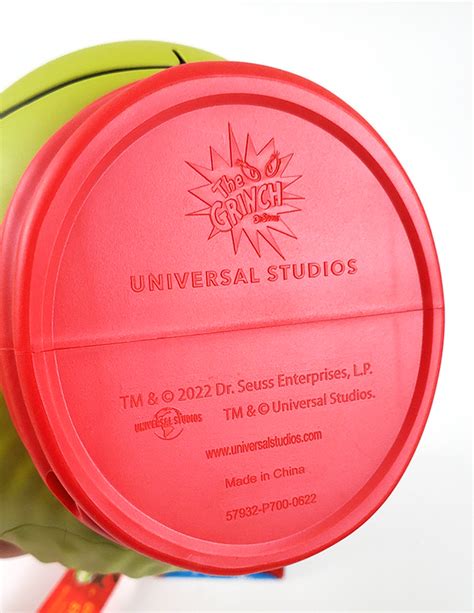 The Grinch Santa Hat Universal Studios Parks Refillable Popcorn Bucket