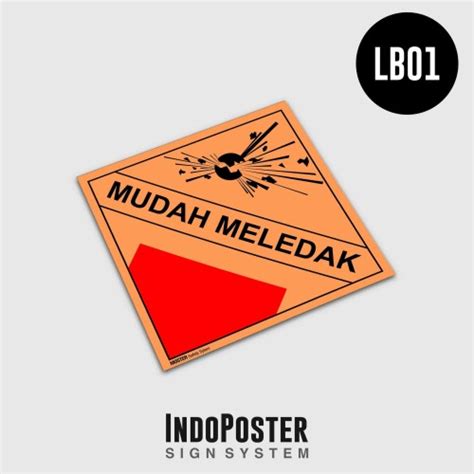 Jual Stiker Safety K3 Simbol Label Limbah B3 No 14 2013 Mudah Meledak