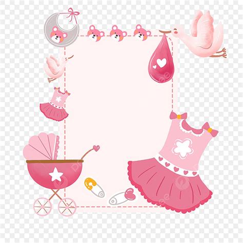Baby Pink Border Png Image Cute Pink Baby Sticker Border Pink Baby
