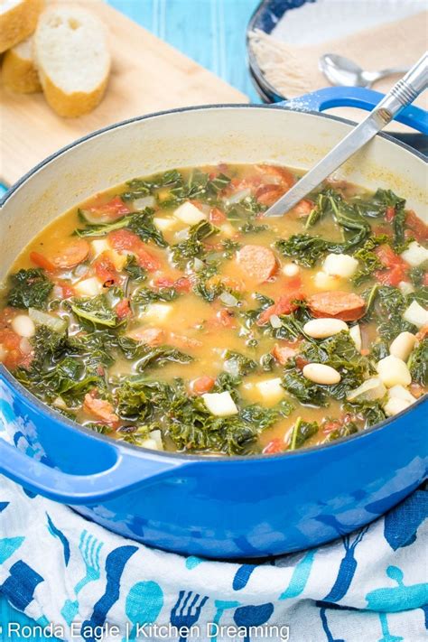 How to Make easy Caldo Verde Recipe [Sausage kale soup] | Kitchen Dreaming