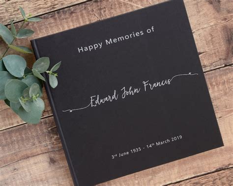 Personalised Memorial Album Happy Memories Album In Loving Etsy