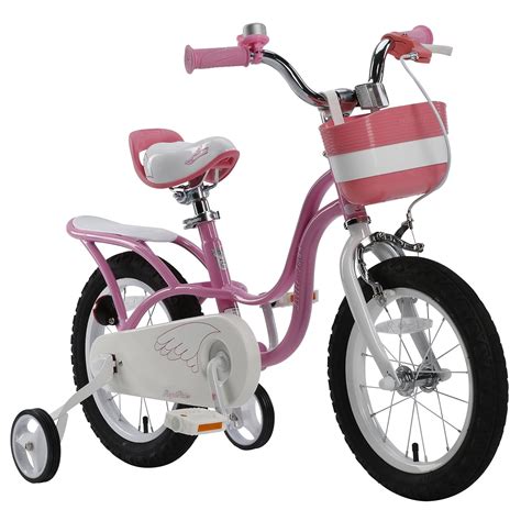 Royalbaby Little Swan Girls Bike With Basket 14 Inch With Training