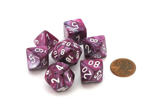 Polyhedral 7die Lustrous Lab Dice 2 Chessex Dice Set