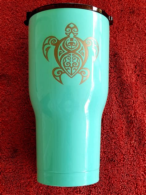 Sea Turtle Personalized Laser Engraved Oz Rtic Tumbler Etsy