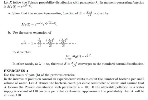 Solved Let X Follow The Poisson Probability Distribution Chegg