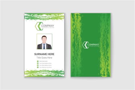 Premium Vector Green Corporate Business Card Professional Business