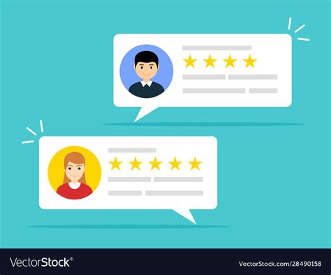 User reviews online customer feedback review Vector Image