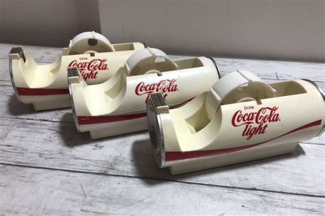 【傷や汚れあり】24m01 109n：【レア品】 3個セット Coca Cola Light コカ・コーラ ライト セロハンテープホルダー