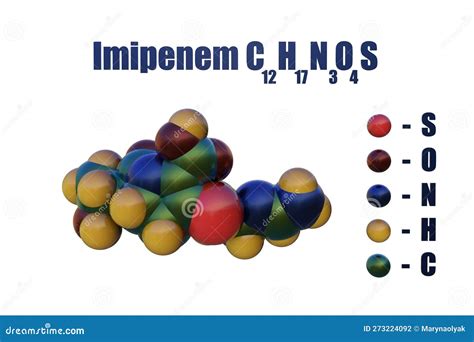 Structural Chemical Formula And Space Filling Molecular Model Of