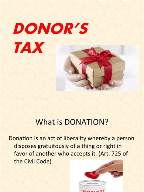 Donors Tax Pdf Taxes Donation