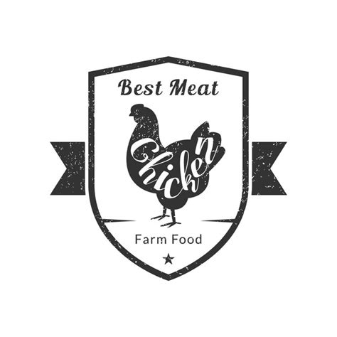 Premium Vector Best Meat Premium Quality Retro Poultry Logo Template