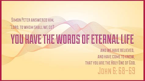 To Whom Shall We Go John John Bible Portal