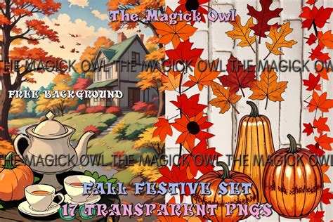 Autumn Fall Clip Art Set Png Graphic By The Magick Owl · Creative Fabrica