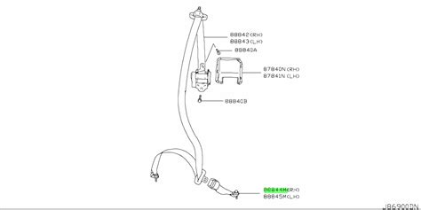 Buy Genuine Nissan A B A B Belt Assembly Rear Seat