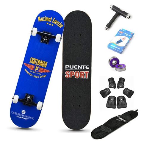 Puente Skateboard For Beginner 31x 8 Complete Standard Skateboards