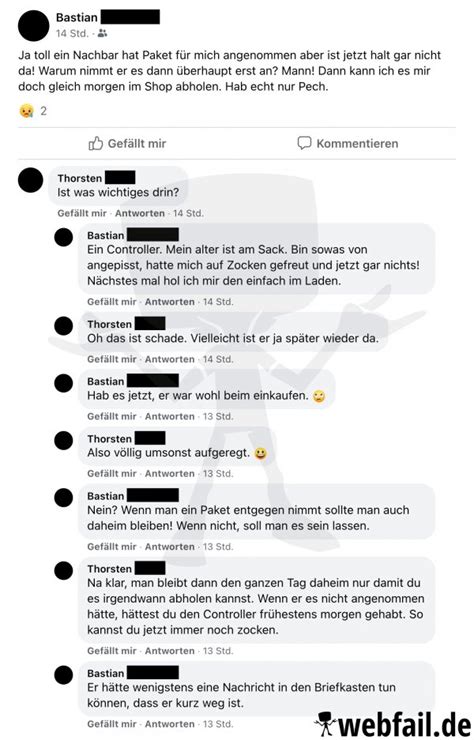 Das Versp Tete Paket Facebook Fail Des Tages Webfail