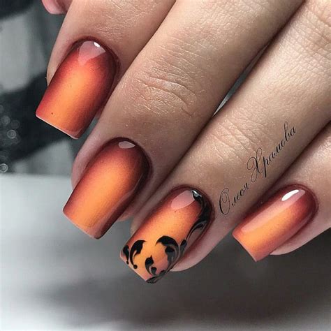 Cool Fall Ombre Nail Art Design Idea For Acrylic And Gel Nails Fall