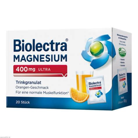 Biolectra Magnesium 400 mg ultra Trinkgranulat Orange 20 Stück PZN