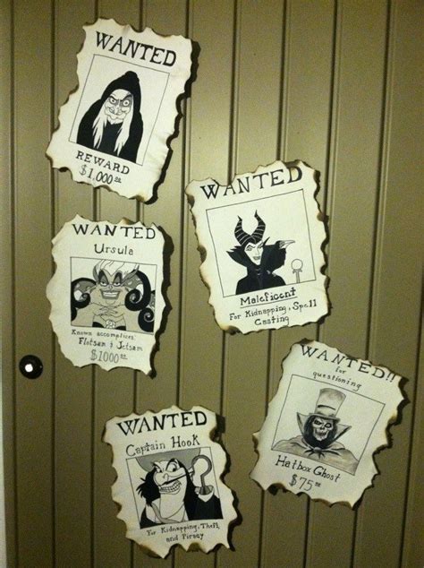 Disney Villain Wanted Posters Printable