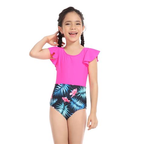 Vedolay Girls Summer Swimsuits One Piece Sun Ruffler Sleeves Beach