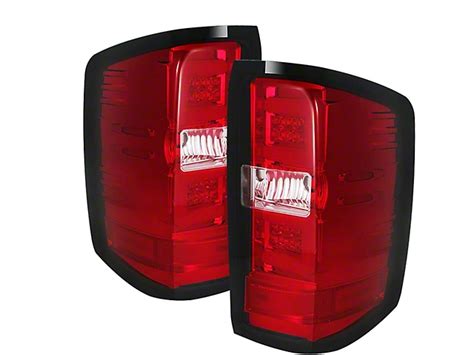 Silverado 2500 Light Bar Led Tail Lights Chrome Housing Red Clear Lens 15 19 Silverado 2500