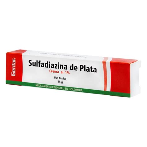 Sulfadiazina De Plata 15 Gr Gf Sulfadiazina De Plata