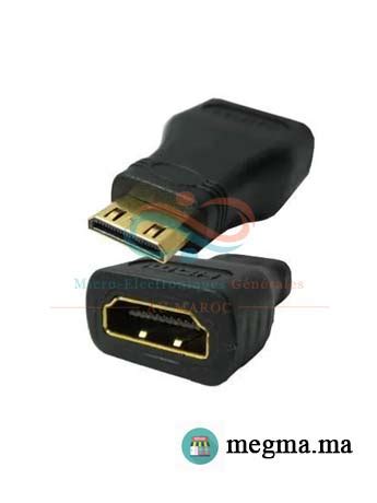 Adaptateur Mini Hdmi M Le Vers Hdmi Femelle Megma