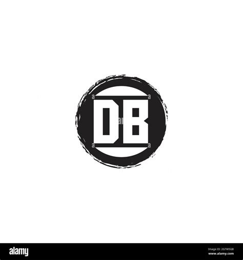 Db Logo Initial Letter Monogram With Abstrac Circle Shape Design