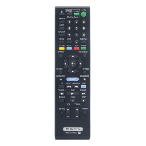 RM ADP073 Replace Remote For Sony Blu Ray DVD Player BDV E490 BDV E190