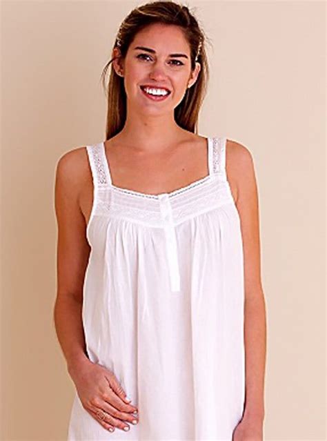 Joy Nightgown Jacaranda Living Ladies Cotton White Nightgowns Night