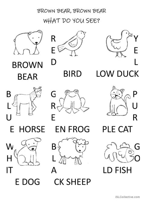 Brown Bear Writing Practice English ESL Worksheets Pdf Doc