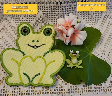 Lingette Grenouille ITH Margarida Broderie