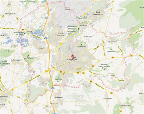 Paderborn Map - Germany