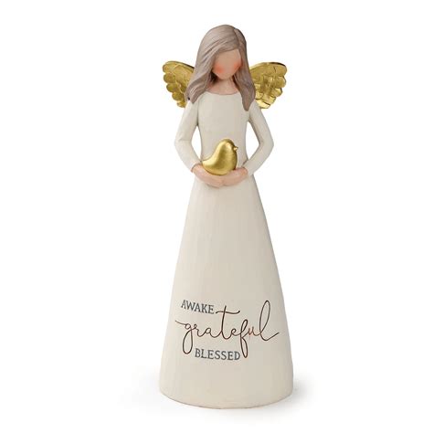 Blossom Bucket Awake Grateful Blessed Angel Figurine 8 Figurines