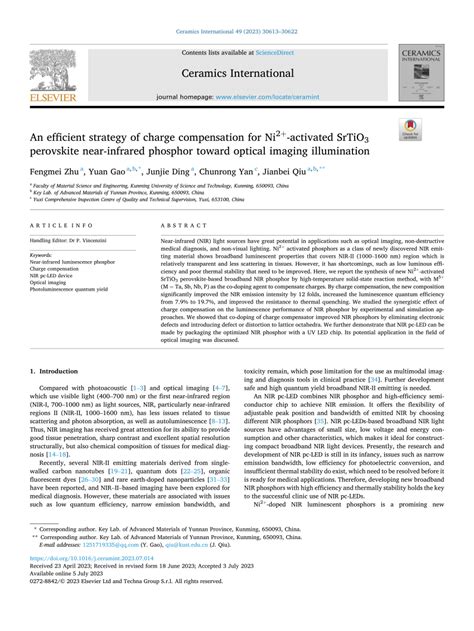 Pdf An Efficient Strategy Of Charge Compensation For Ni Activated