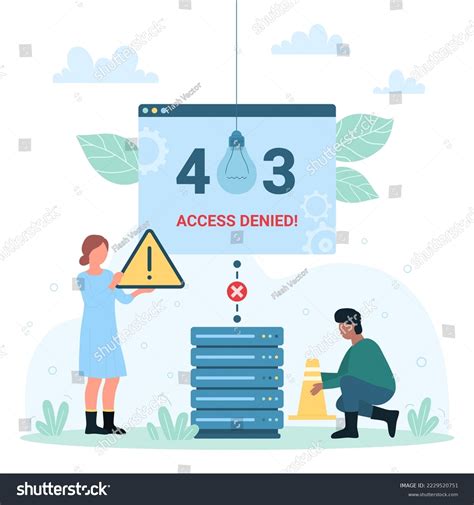 403 Error Access Denied Vector Illustration Stock Vector Royalty Free