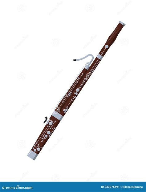 Bassoon Orchestral Woodwind Classical Musical Instrument Stock Vector Illustration Of