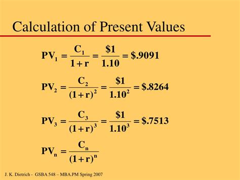 Ppt Present Value Calculations And Interpretation Powerpoint