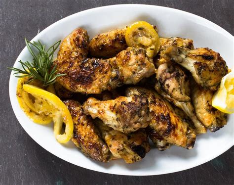 Recipe For Lemon Rosemary Chicken Wings The Boston Globe