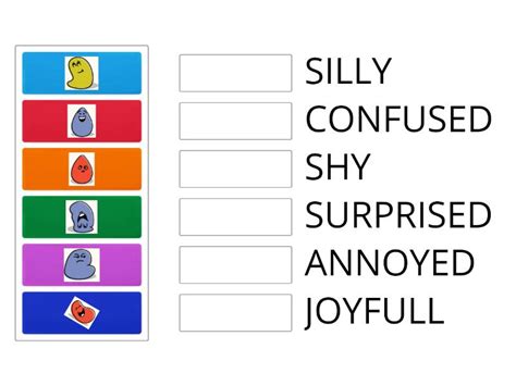 Feelings And Emotions Part Iii Match Up