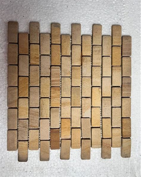 Teak Wood Sandstone Tumbled Mosaic Wall Tile At Rs Square Feet