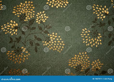 Green Floral Fabric Stock Image - Image: 7407971