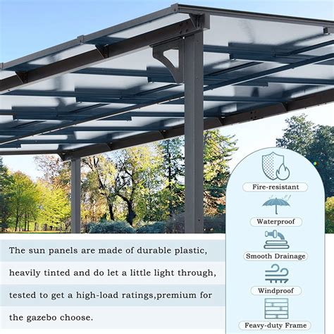 12 Ft. W x 10 Ft. D Aluminum Pergola with Canopy - Furni Outdoor World