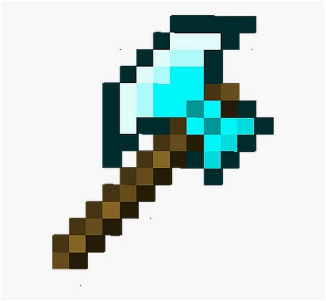 Minecraft Diamond Axe Pixel Art