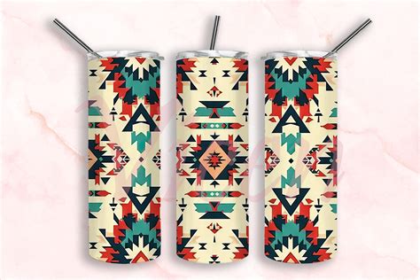 Western Pattern Aztec Tumbler Wrap Png Graphic By Vicen Creative Fabrica