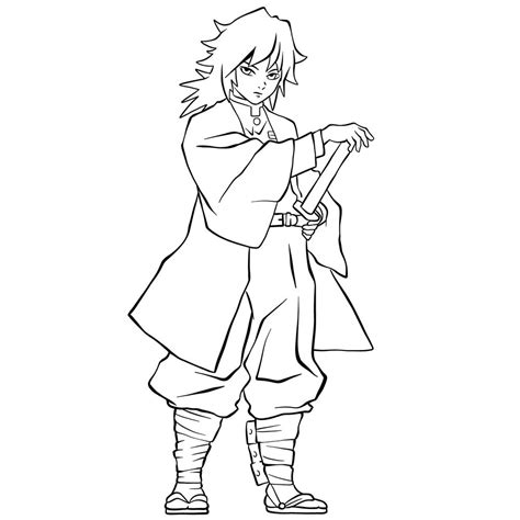 How To Draw Giyu Tomioka Sketchok Easy Drawing Guides
