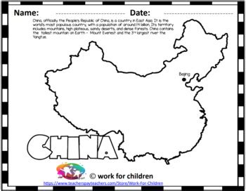 China Coloring Pages by work for children | TPT