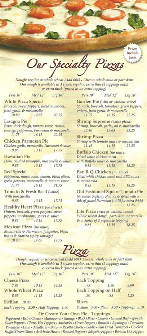 Menu - Pizza - Micchelli's Pizza - Egg Harbor Township - 609-646-0042, Somers Point - 609-9